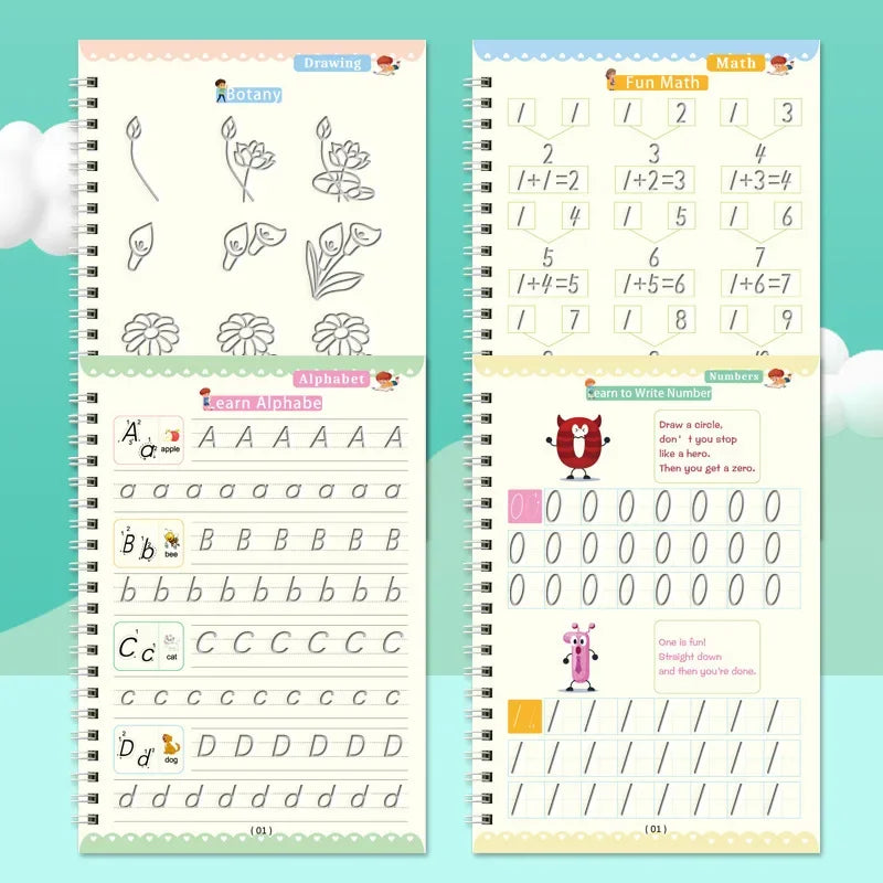 Reusable Magic Practice Copybook for Kids – English Writing Kids Practice Copybook Richie's