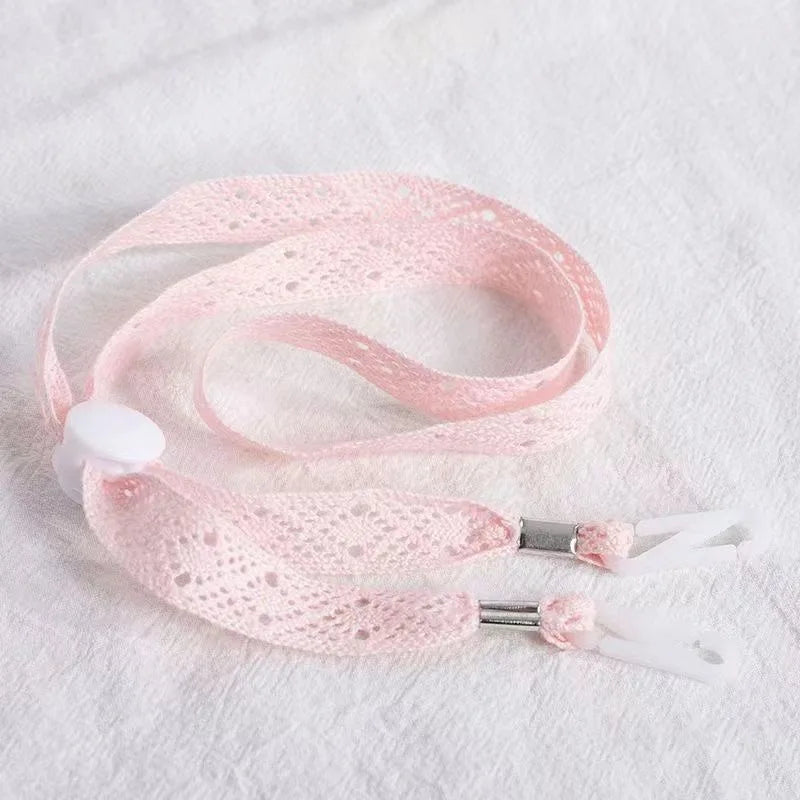 Elastic Hat Retainer Windproof Chin Strap & Adjustable Hat Cord Hat Chin Strap Richie's Light pink 1PCS