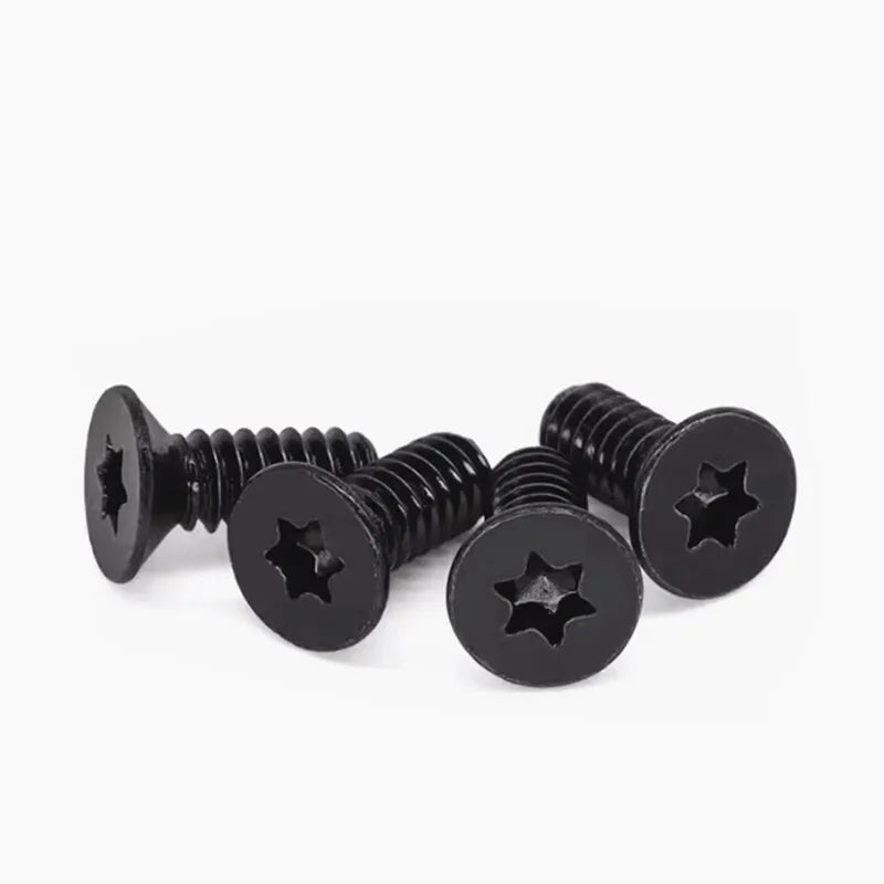 25Pcs 6#-32 UNC Torx Countersunk Cap Screws Black Grade 10.9 Machine Screws Richie's