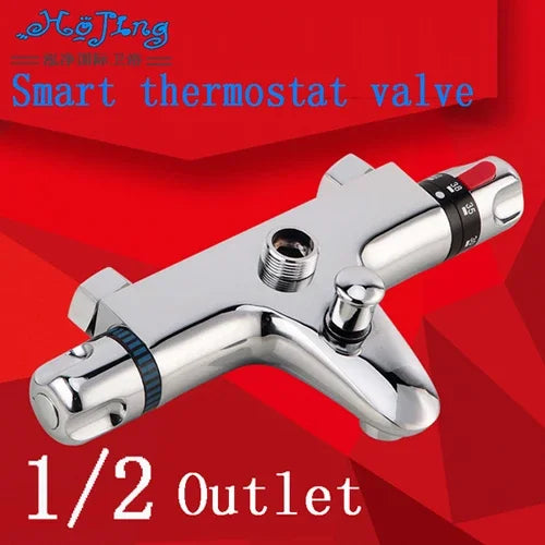 Thermostatic Bath Shower Mixer Valve – Chrome Wall Mounted Thermostatic Shower Valve Richie's DN15 1