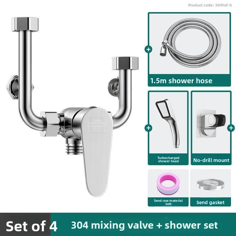 Thermostatic Mixing Valve – Brass Shower Faucet Accessory Kit Thermostatic Mixing Valve Richie's 304stainless steel-4