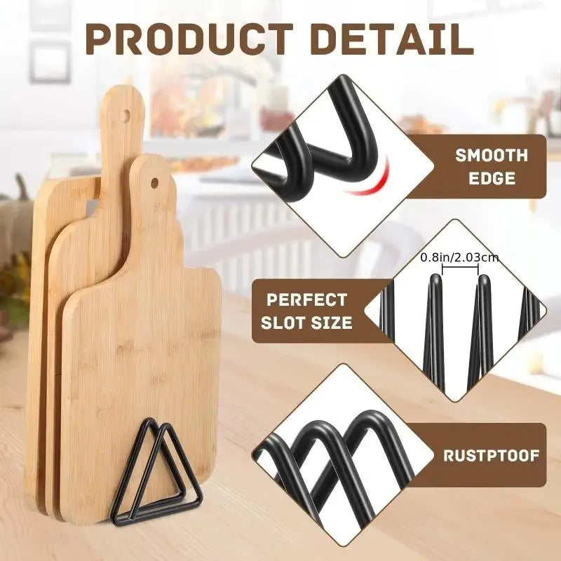 Heavy-Duty Metal Cutting Board Organizer & Kitchen Rack Kitchen Storage Rack Richie's