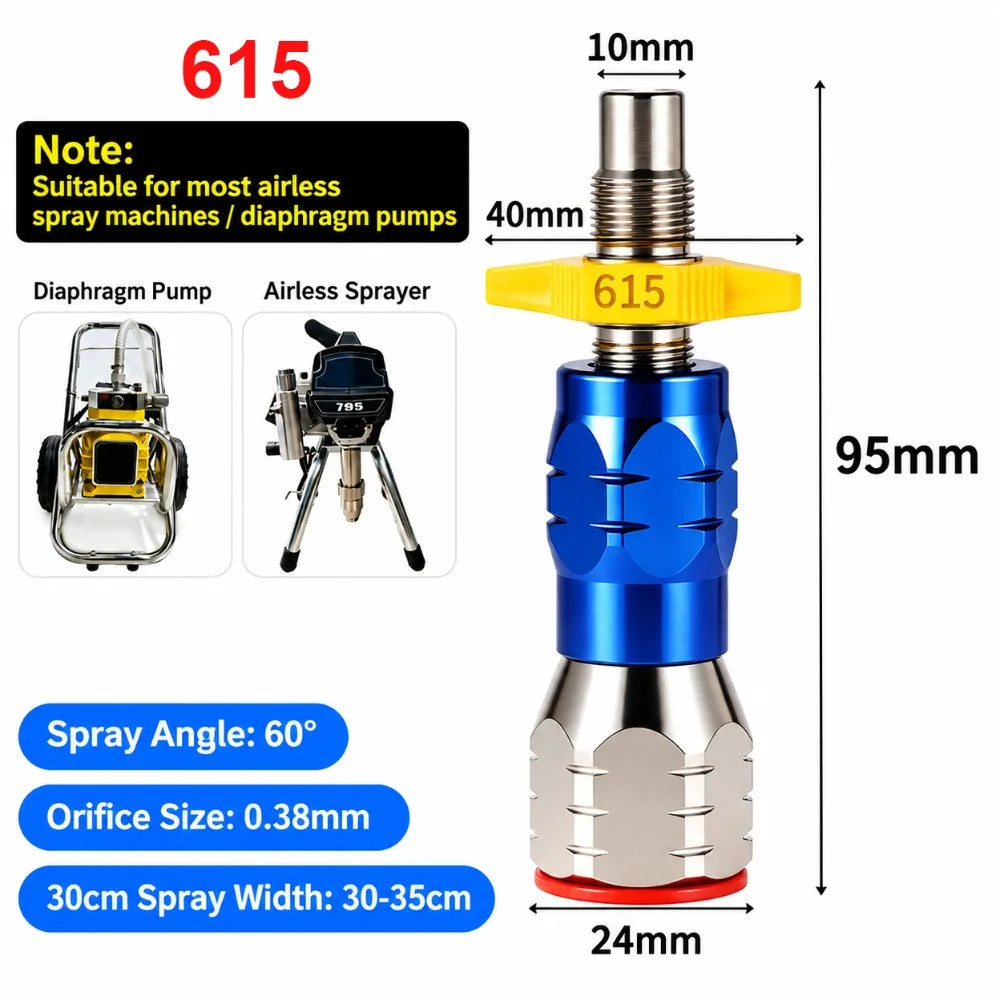 Stainless Steel Quick Connect Airless Paint Sprayer Nozzle Tip Paint Sprayer Nozzle Richie's 615