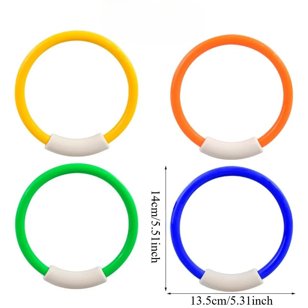3-Piece Diving Ring Toss Set – Floating Pool Water Game Toys Pool Water Toy Set Richie's