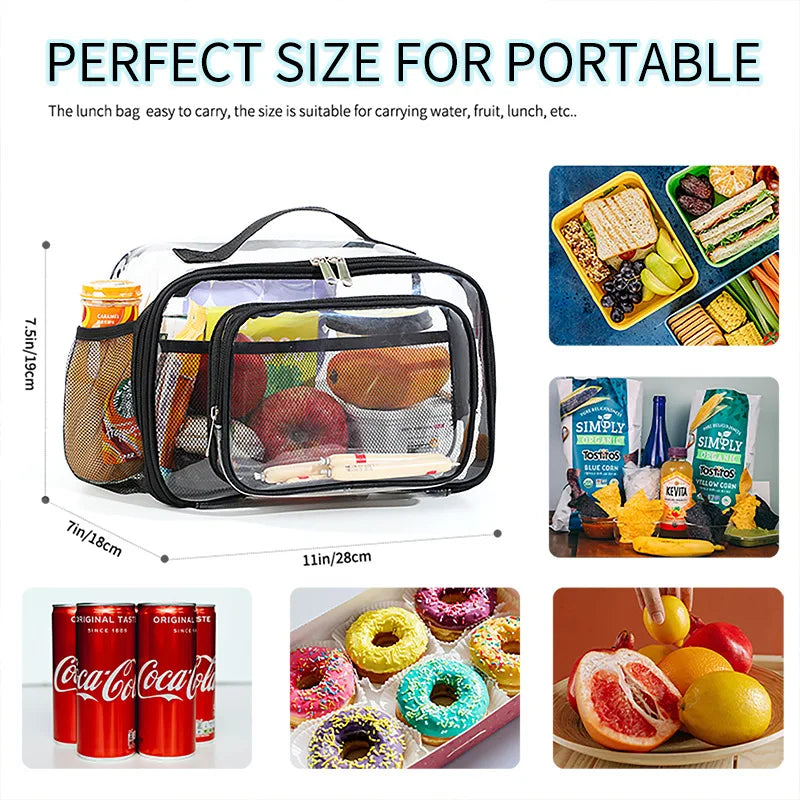PVC Transparent Tote Bag – Waterproof Lunch & Travel Handbag Transparent Tote Bag Richie's