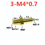 Brass Barb Hose Fittings Male Metric M5 M6 M8 Thread Connector Brass Pipe Fitting Richie's 3mm to M4x0.7