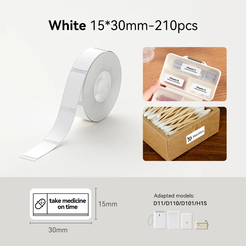 Niimbot Thermal Labels for D11 D110 – Waterproof UV Stickers Thermal Label Stickers Richie's White 1530