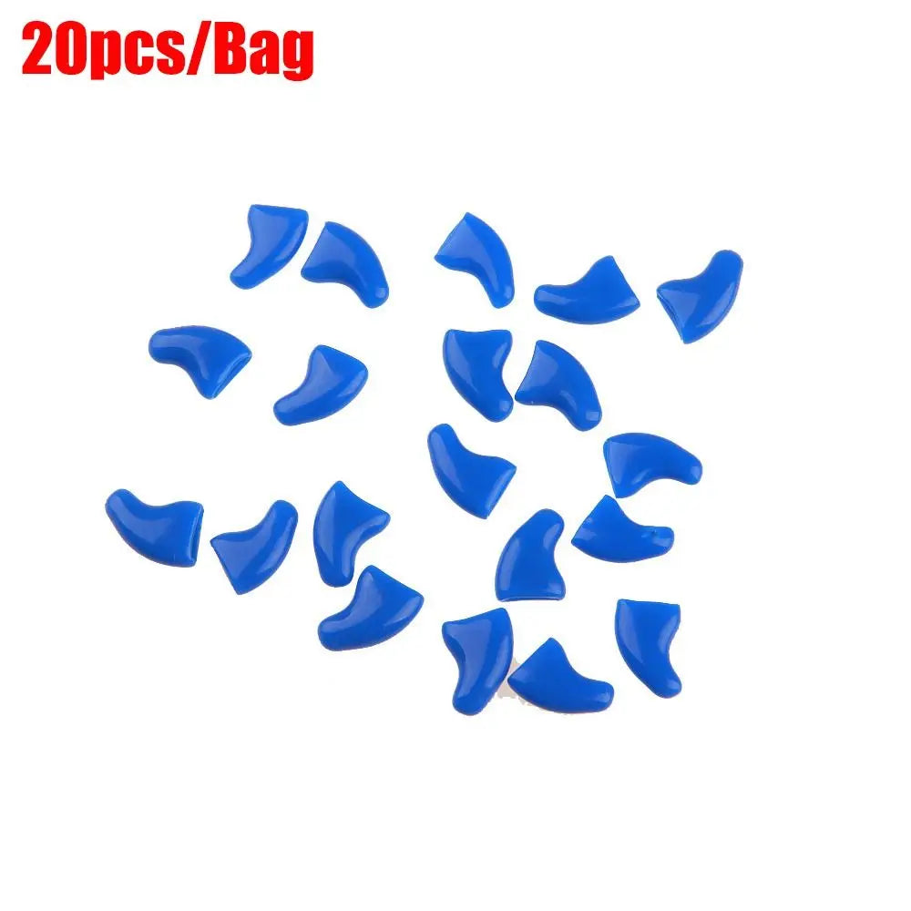 Silicone Cat Nail Caps – Soft Colorful Claw Covers 20 Pack Cat Nail Caps Richie's blue