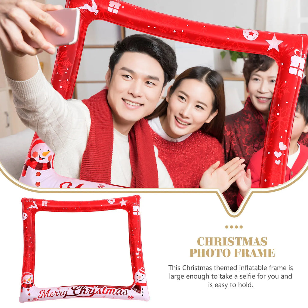 Inflatable Christmas Photo Frame Selfie Prop – PVC Party Decor Inflatable Party Prop Richie's