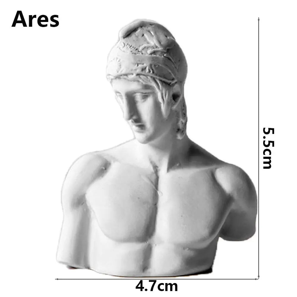 Greek Mythology Plaster Bust Statue | Resin Figurine Home Decor Bust Figurine Statue Richie's Ares