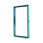 Gradient Aluminum Trading Card Case 35PT UV Double-Sided Glass Trading Card Case Richie's Blue green