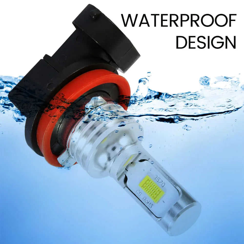 ODOMY 100W LED Fog Light Bulbs H8 H11 H16 6000K White 2PCS LED Fog Light Bulbs Richie's