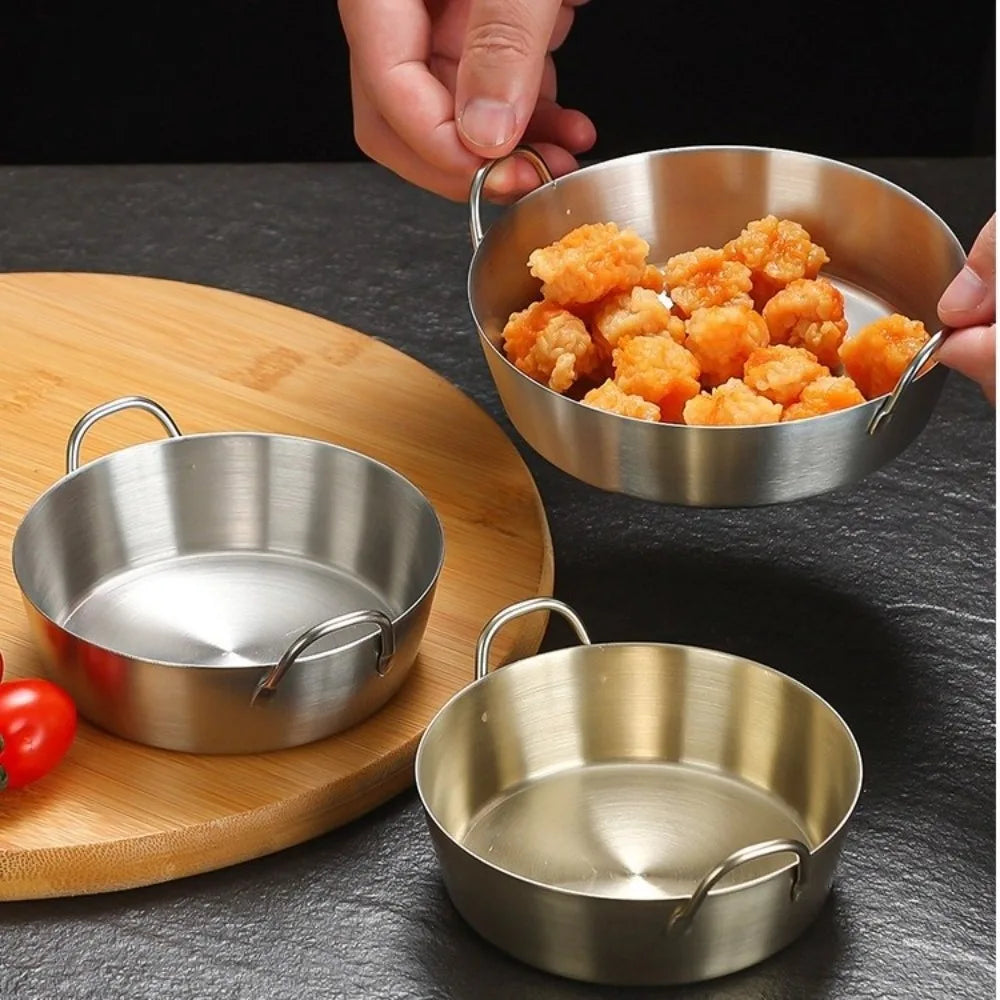 304 Stainless Steel Dual-Handle Snack & Sauce Dipping Bowl Dipping Bowl Richie's