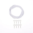 Curtain Spring Wire 2–6M with Hooks & Eyes | Easy Wall Hanging Curtain Wire Kit Richie's 2 Meters Set