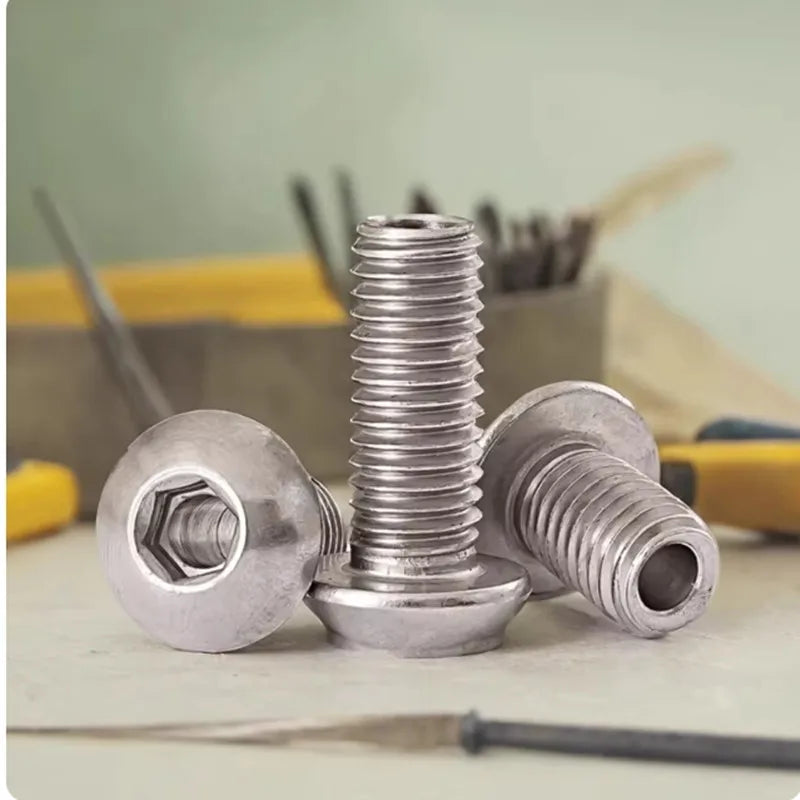 SS 304 Hollow Bolt Set M4–M12 Hex Socket Round/Pan Head Hollow Bolt Set Richie's