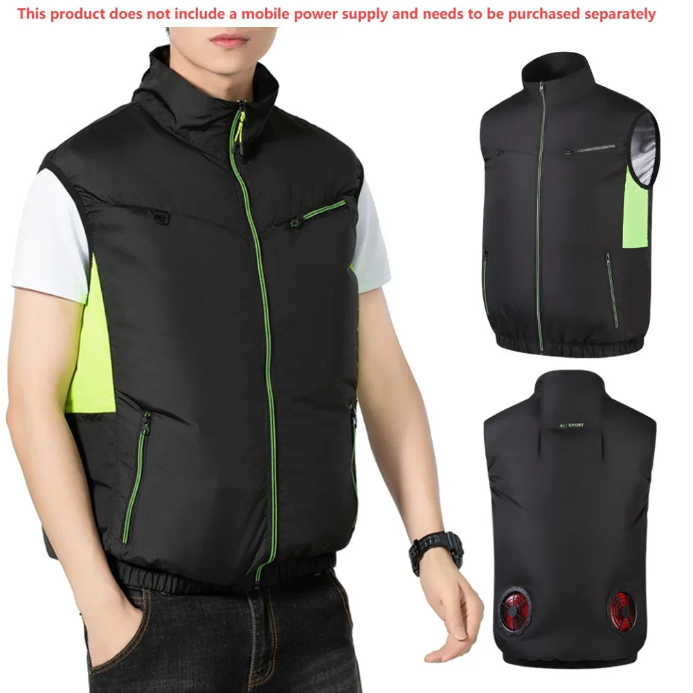 APWIKOGER Cooling Fan Vest – USB Wearable Vest for Summer Outdoor Cooling Fan Vest Richie's