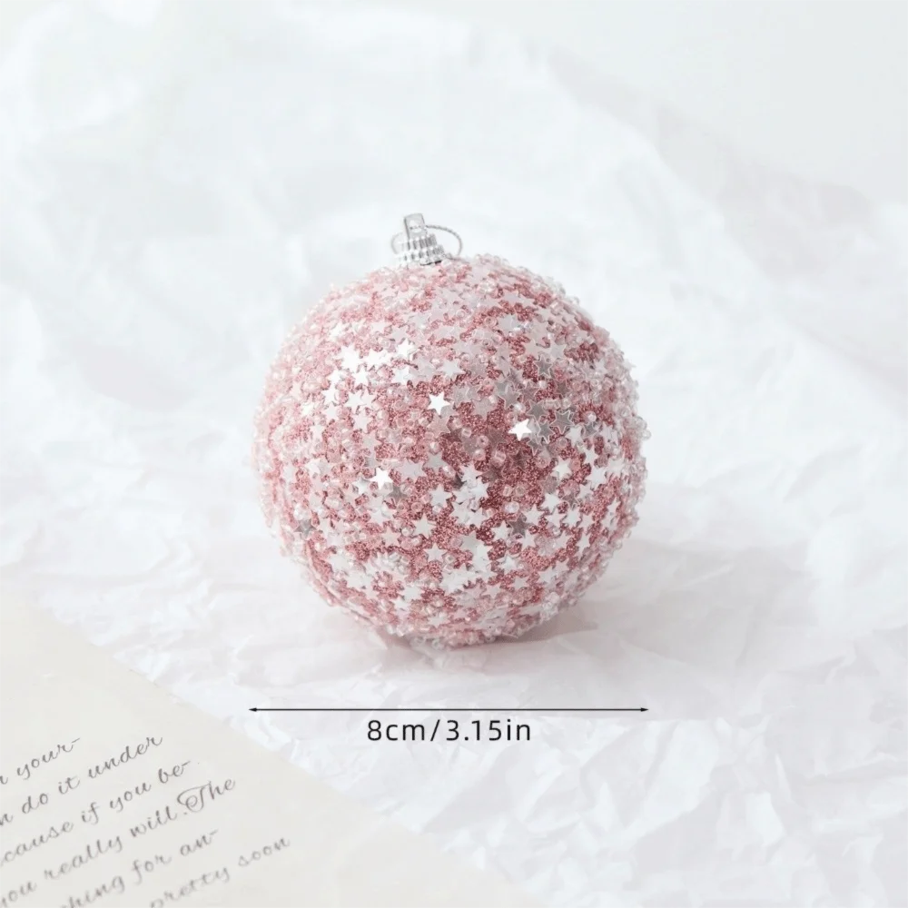 Pink Shatterproof Christmas Ornaments – Velvet Foam Ball Hangings Christmas Ornaments Richie's Ball 3