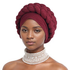 Double Braid Halo Turban Cap – African Headwrap for Women Turban Headwrap Richie's