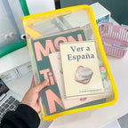A4 Transparent Zippered File Bag – 4pc Document Organizer Zippered File Bag Richie's Yellow 1pc