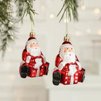 2PCS Christmas Ornament Balls – Santa, Owl & Camera Baubles Christmas Ornament Balls Richie's santa 5