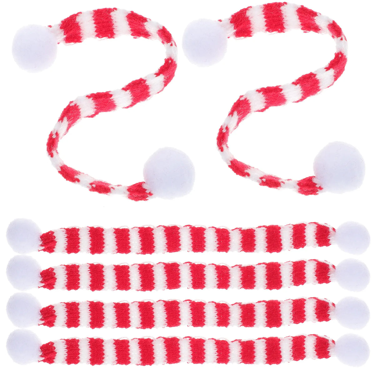 6 Pcs Christmas Mini Knitted Scarves Wine Bottle Ornaments Christmas Ornaments Richie's