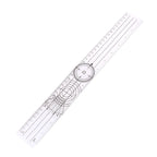 8-Inch PVC Goniometer Multi-Ruler 360° Rotatable Angle Tool Goniometer Ruler Richie's