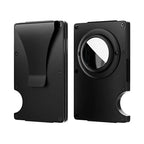 Zeeker Men's Metal Wallet | AirTag Bracket & RFID Blocking Metal Card Wallet Richie's black Air tag 4