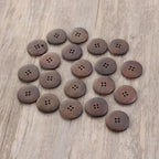 20 PCS Wooden Decorative Flatback Buttons – 4-Hole Sewing Craft Craft Sewing Buttons Richie's