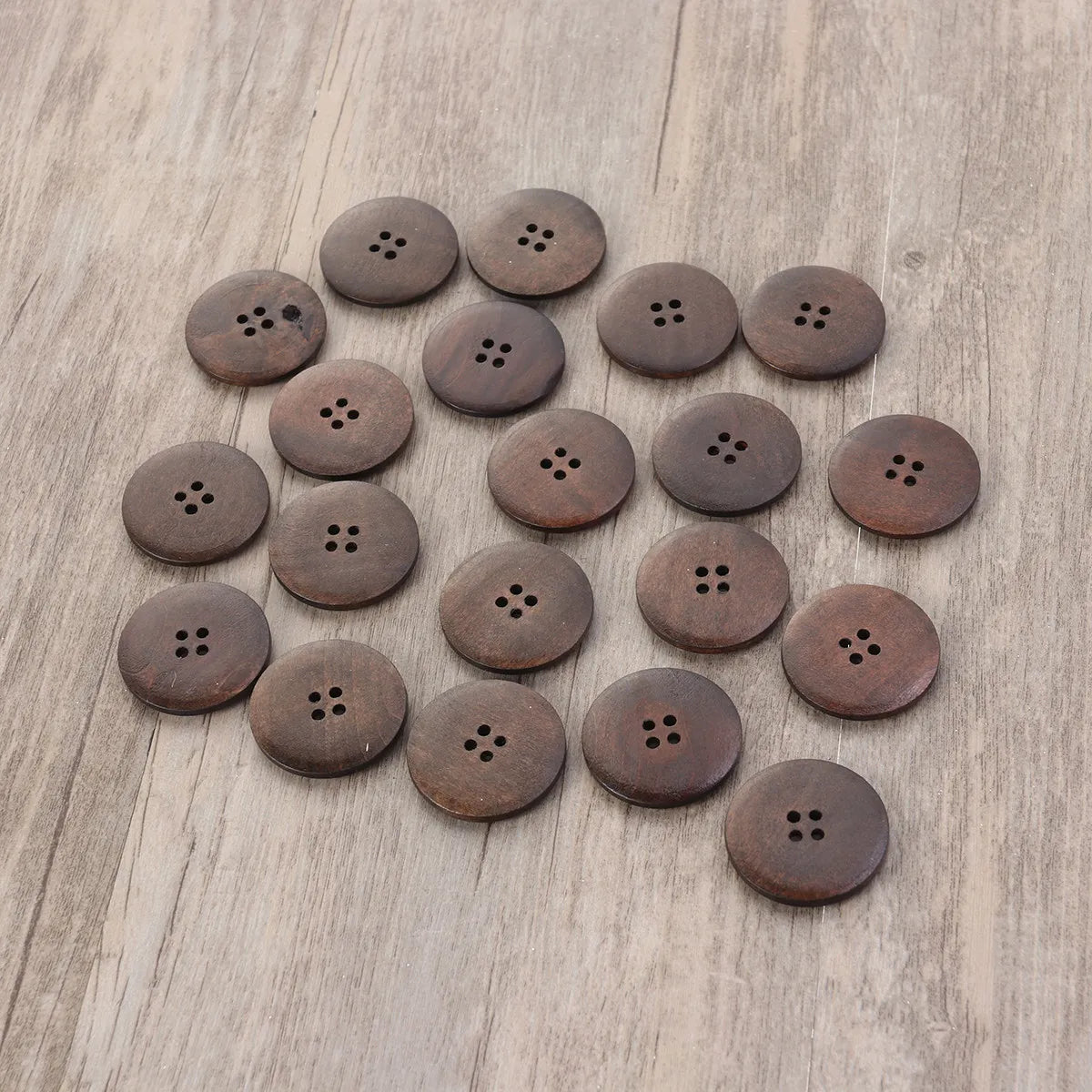 20 PCS Wooden Decorative Flatback Buttons – 4-Hole Sewing Craft Craft Sewing Buttons Richie's