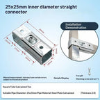 Square Pipe Elbow Connector 20x25mm No-Weld Bracket Buckle Pipe Fitting Bracket Richie's A7