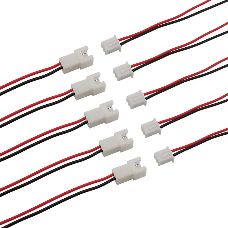 JST XH 2.54mm 2-Pin Male Female Wire Connector 20cm 26AWG Wire Cable Connector Richie's 20Pair