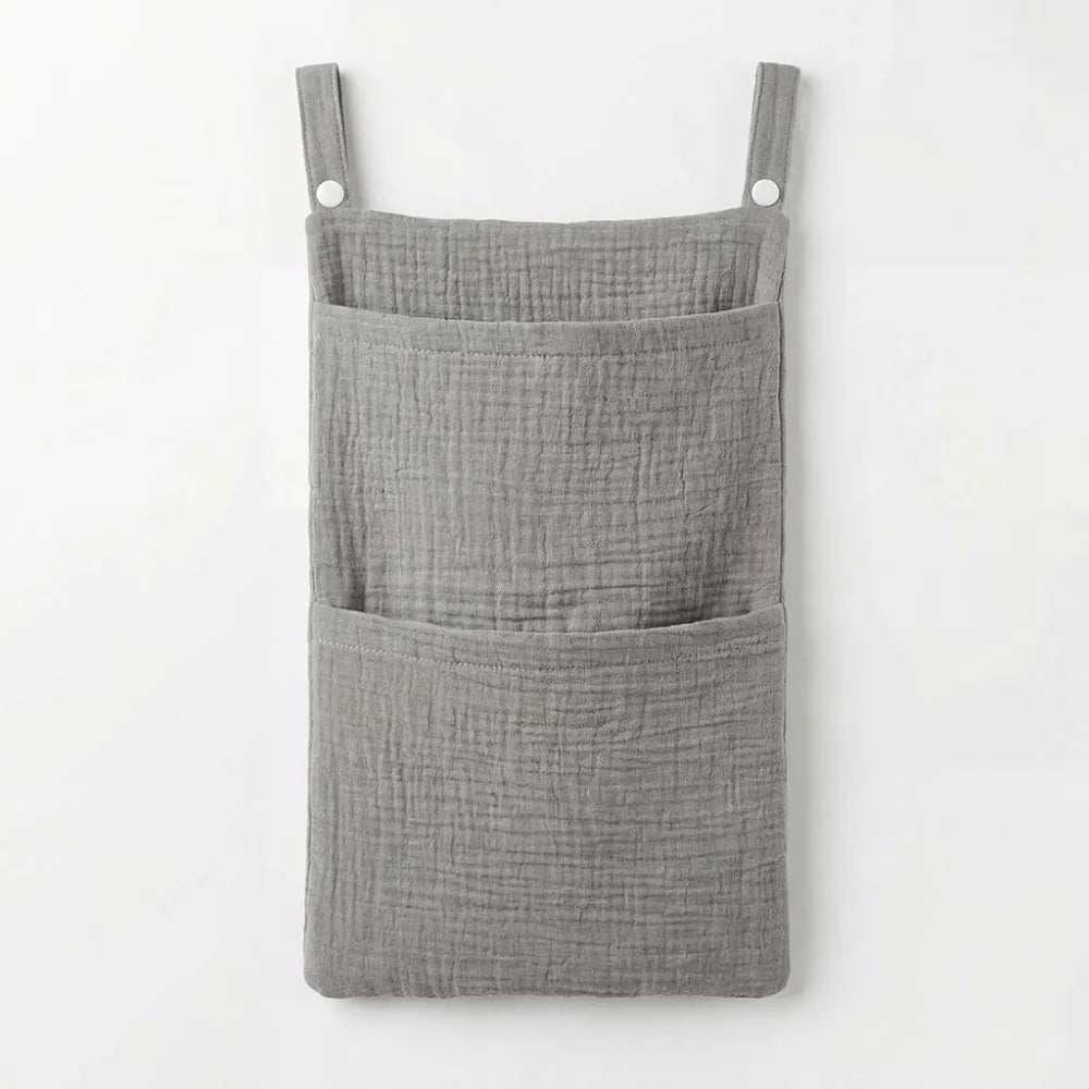 Cotton Baby Diaper Bag Crib Bedside Hanging Stroller Organizer Baby Diaper Bag Richie's Grey