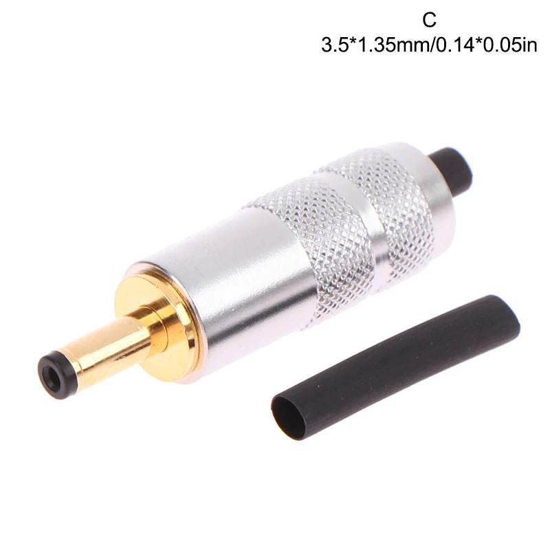 Gold Copper DC Power Plug Male Connector – 4 Sizes DC Power Connector Richie's C
