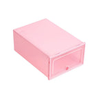 Transparent Stackable Shoe Box PP Drawer Organizer Dustproof Shoe Storage Box Richie's Pink