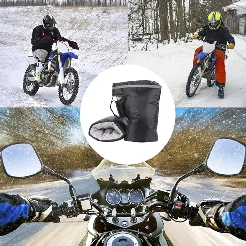 Motorcycle Handlebar Muffs – Waterproof Winter Hand Covers Handlebar Hand Muffs Richie's