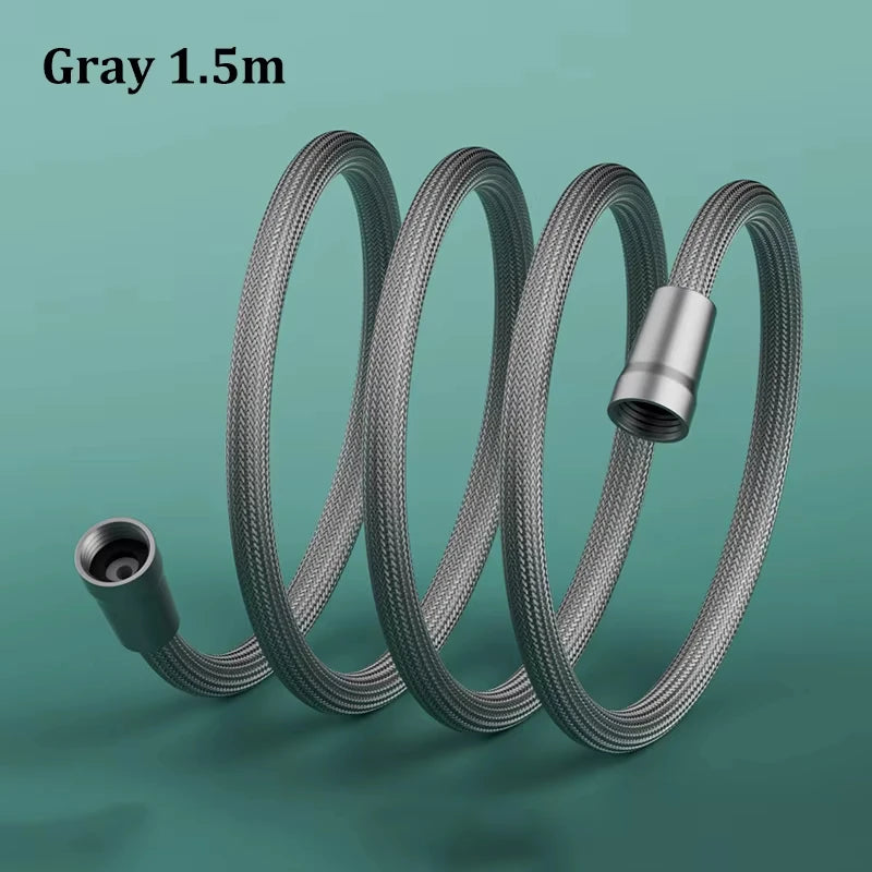 Anti-Kink Braided Shower Hose G1/2 Flexible Water Pipe Shower Hose Richie's 1.5M Gray