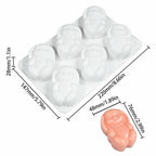 6-Cavity Easter Bunny Silicone Mold – Chocolate, Soap & Candy Silicone Baking Mold Richie's