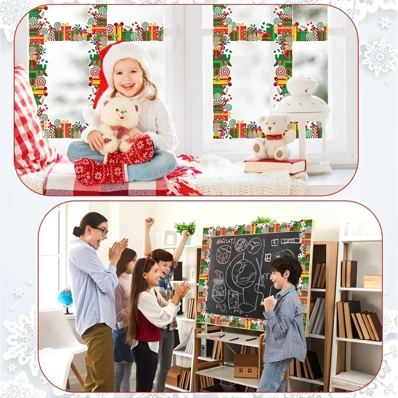 Christmas Lace Trim Sticker | Lollipop Gift Box Edge Wrap Decor Decorative Craft Sticker Richie's