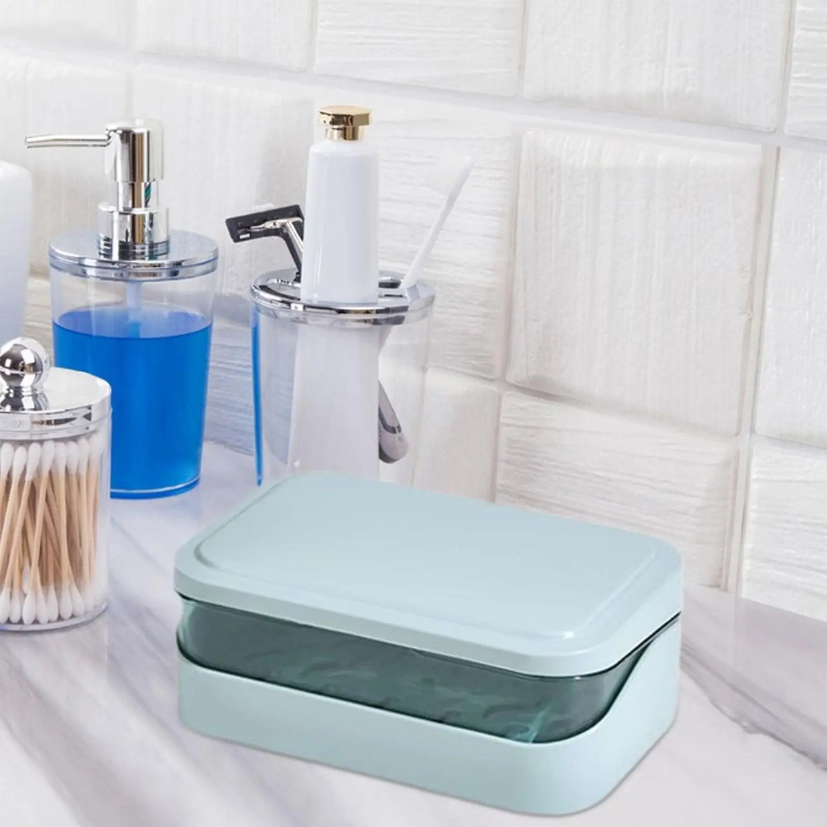 Portable Double Layer Travel Soap Box with Drainage & Lid Travel Soap Dish Richie's