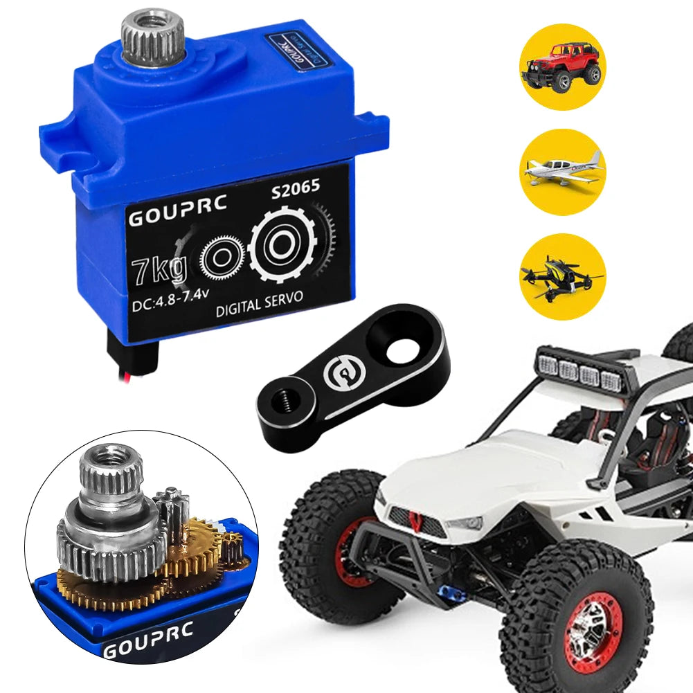 7KG Waterproof Digital RC Servo Metal Gear for TRX4 TRX6 SCX10 RC Car Servo Richie's