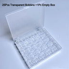 25-Spool Bobbin Storage Box | Sewing Organizer Case Bobbin Storage Organizer Richie's Transparent Set