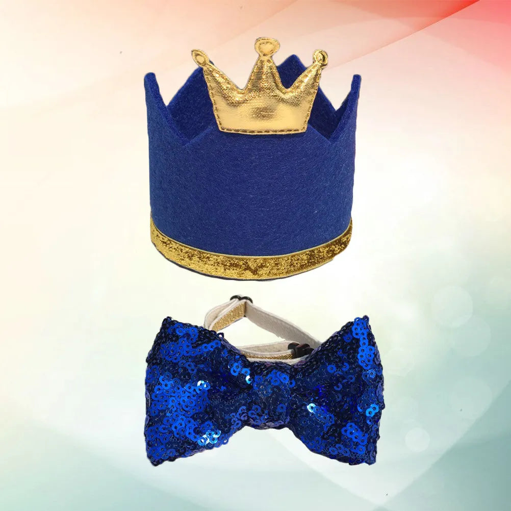 Dog Birthday Hat with Bowknot – Soft Cute Pet Party Headwear Pet Party Hat Richie's Default Title