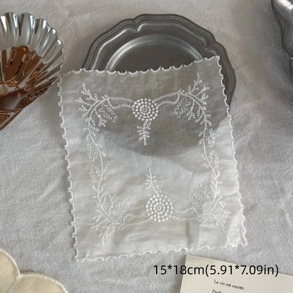 Floral Embroidered Lace Placemats | French Style Table Mats Lace Placemat Richie's -Style C L