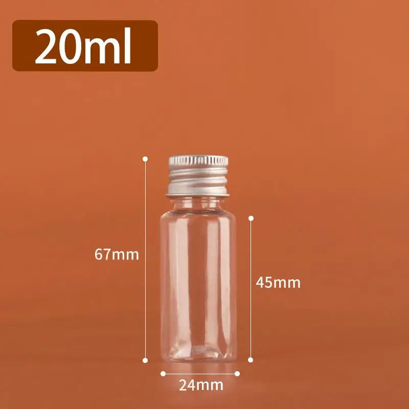 Clear Plastic Bottles with Aluminum Cap – 5ml to 500ml Cosmetic Storage Bottles Richie's A4