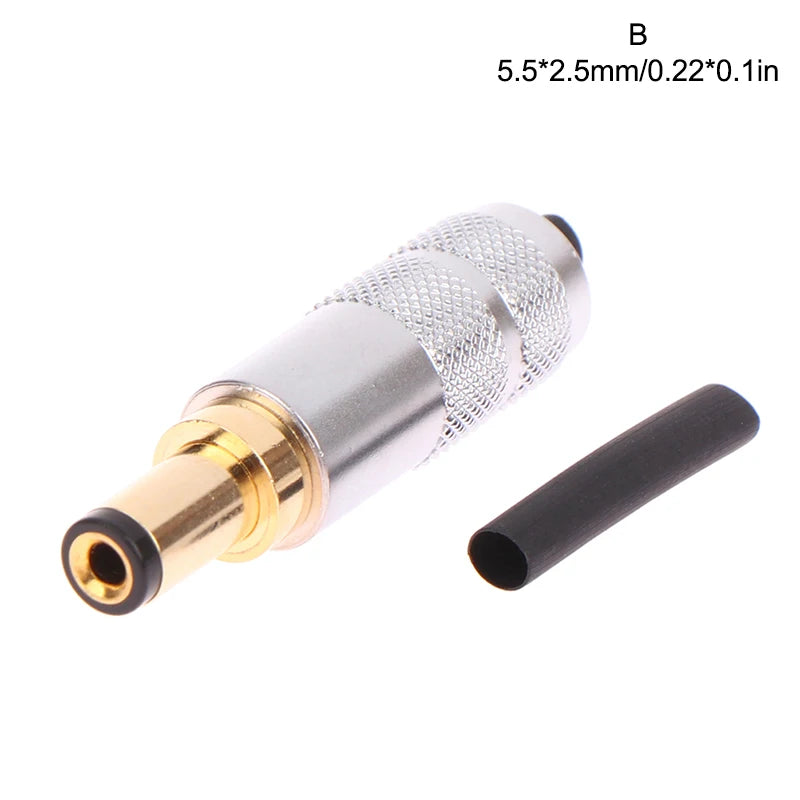 Gold Copper DC Power Plug Male Connector – 4 Sizes DC Power Connector Richie's B