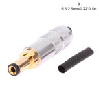 Gold Copper DC Power Plug Male Connector – 4 Sizes DC Power Connector Richie's B