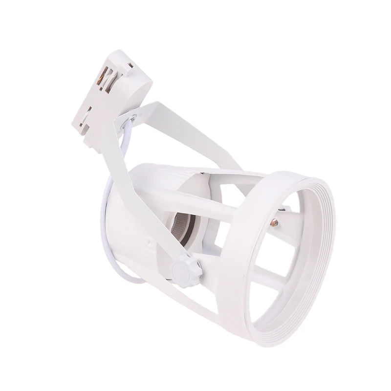 PAR30 E27 Track Light Bracket 2/3 Wire Rail Ceiling Holder Track Light Bracket Richie's Four claws White