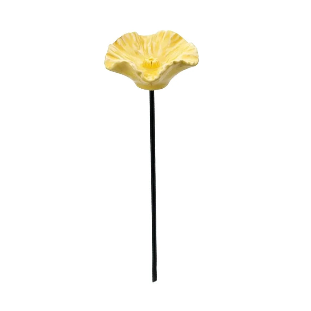 Resin Flower Bee & Bird Water Feeder Garden Stake Décor Garden Water Feeder Richie's Yellow