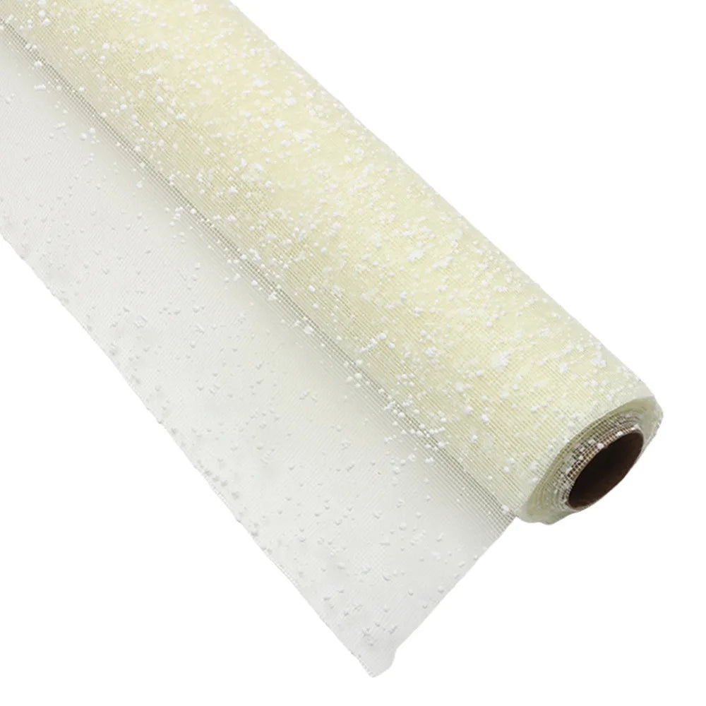 Snowflake Mesh Flower Wrapping Paper 50cm – DIY Bouquet Wrap Floral Wrapping Paper Richie's Beige 5x5x5cm