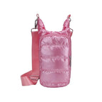 Insulated Water Bottle Shoulder Bag – Waterproof PU Sleeve Bottle Shoulder Bag Richie's Pink